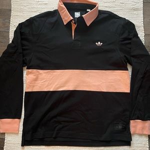 Adidas Nora Vasconcellos long sleeve polo black/peach